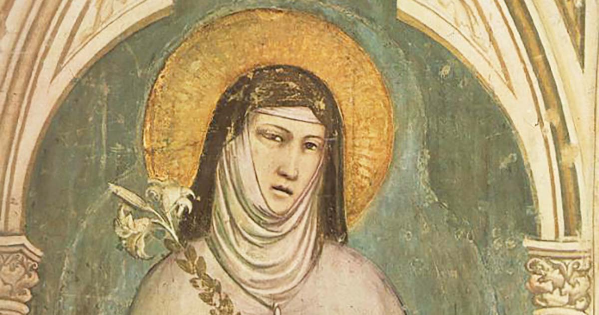 Anagni 11 Agosto 1253: muore Santa Chiara d’Assisi, canonizzata due anni dopo dal Papa ad Anagni Santa Chiara dAssisi Giotto