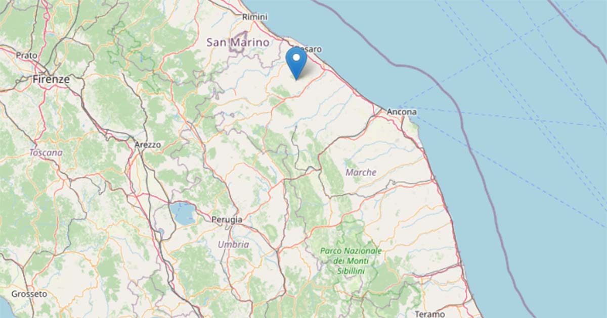 Cassino Scossa di terremoto 4.1 nelle Marche Terremoto