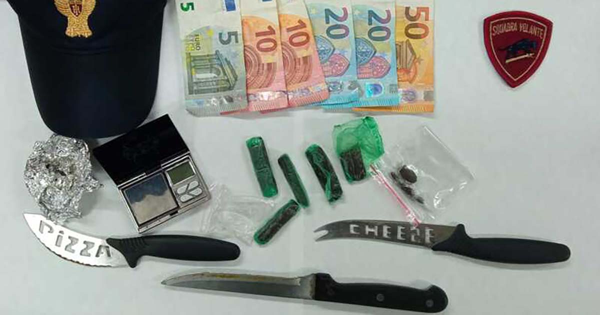 Cassino CASSINO – Straniero arrestato per spaccio in zona villa comunale arresto