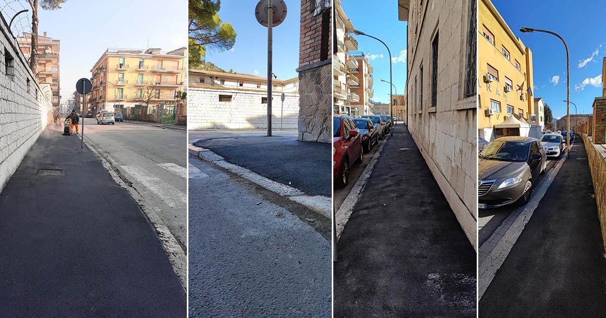 Cassino Interventi di manutenzione dei marciapiedi in via Marconi, via Lombardia e dintorni cassino marciapiedi