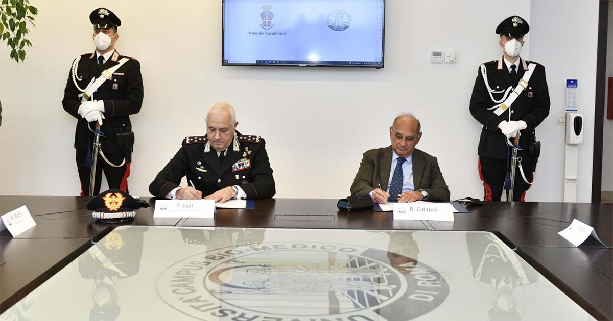 Roma: firmata Convenzione tra Università Campus Bio-Medico e Arma dei Carabinieri Campus Bio Medico Roma e Carabinieri