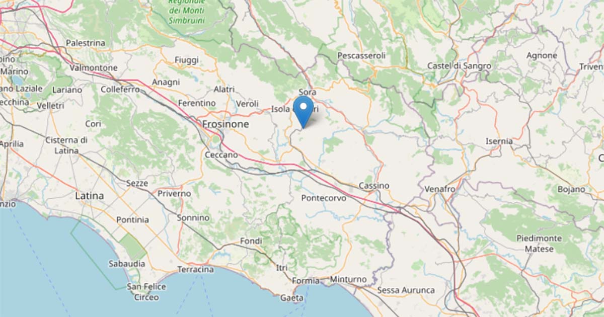 Lieve scossa di terremoto in Ciociaria