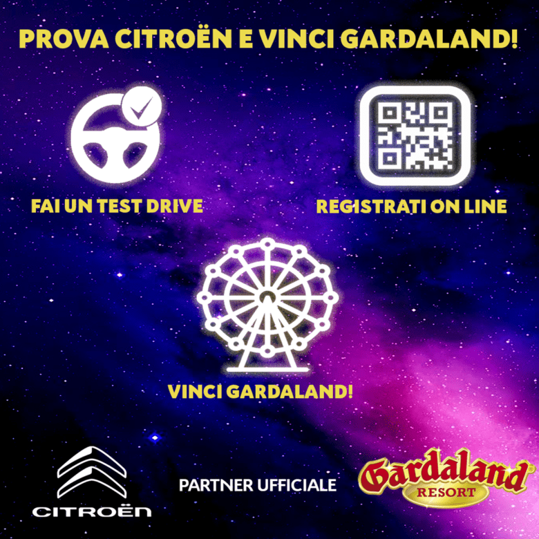 Citroen Prova Citroën e vinci Gardaland! Ti aspettiamo da Jolly Automobili