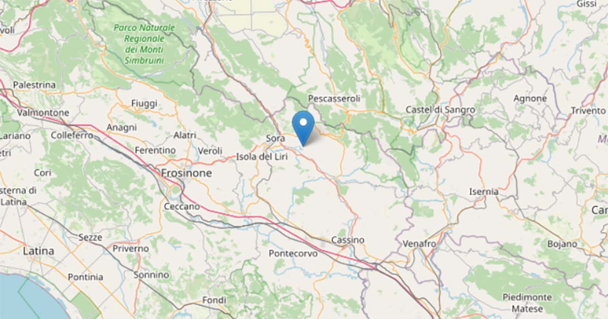 Lieve scossa di terremoto in Ciociaria