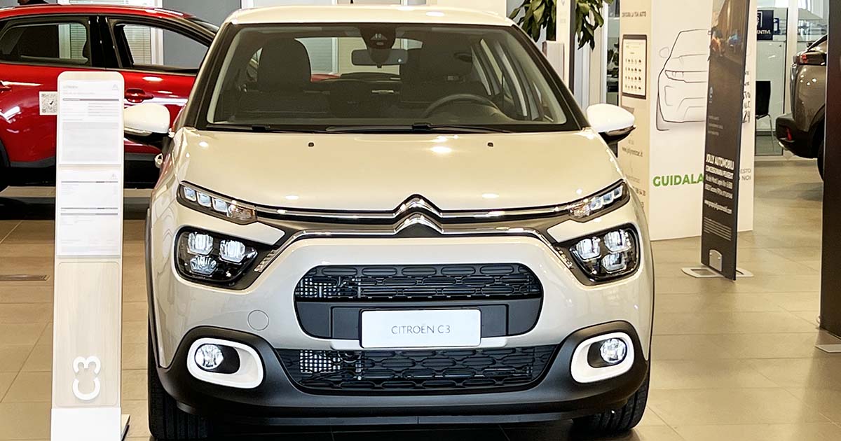 Frosinone Citroën C3 YOU: tua da 240 € al mese, anticipo zero e sconto di 5.300 € su prezzo listino Citroen C