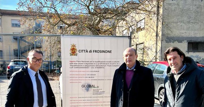 Frosinone Frosinone – Inaugurato il cantiere del Teatro “Colapietro”
