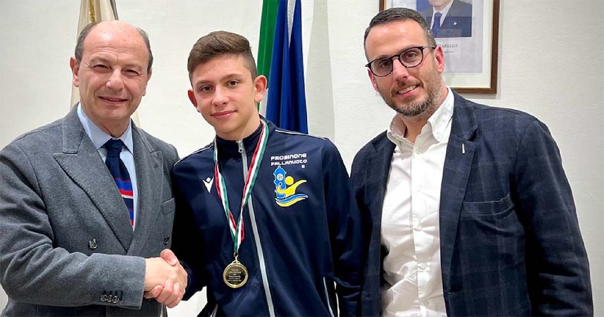 Frosinone Frosinone: Leonardo Nicolia campione d’Italia pallanuoto under 15 Leonardo Nicolia