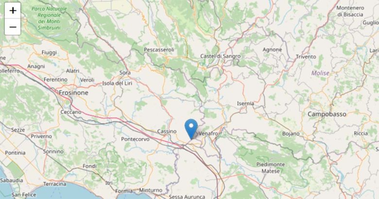 Cassino Scossa di terremoto M 3.5 vicino Cassino Terremoto
