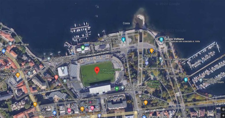 Como-Frosinone: circa 300 i tifosi giallazzurri al seguito della capolista Como Frosinone Stadio Sinigaglia