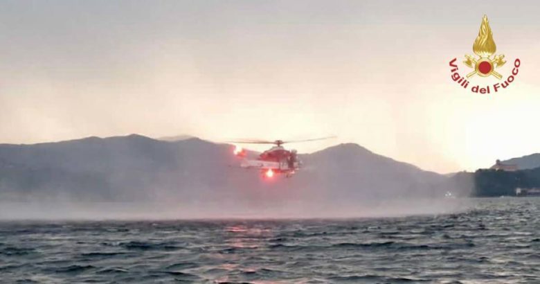 Naufragio sul Lago Maggiore: tra le vittime un ciociaro elicottero vigili del fuoco