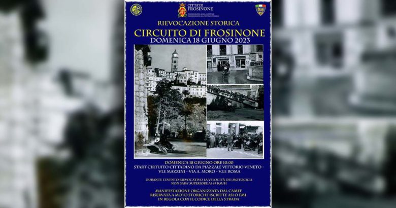 Tutto pronto per la rievocazione storica del circuito di Frosinone LOCANDINA CIRCUITO FROSINONE copia