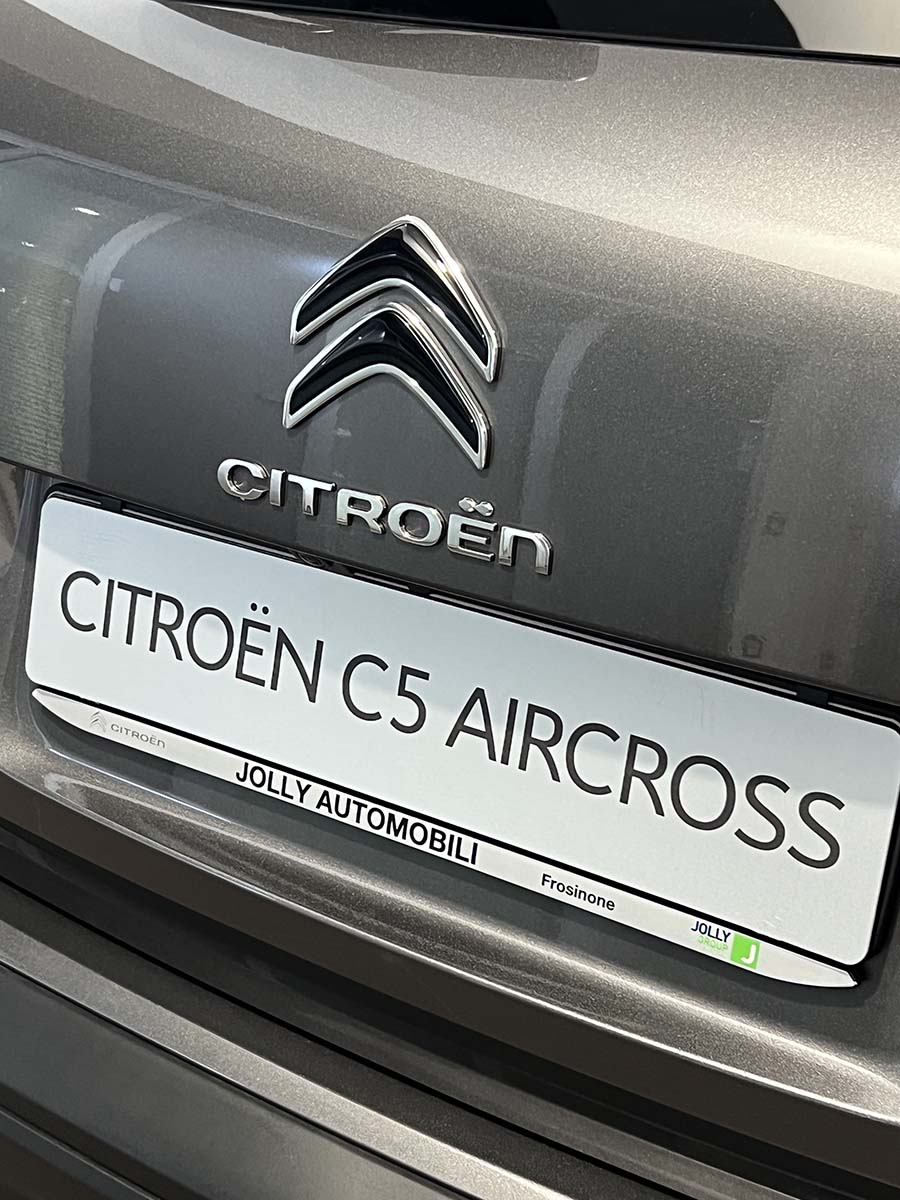 Citroën C5 Aircross km 0 in pronta consegna Citroën C Aircross particolare posteriore targa