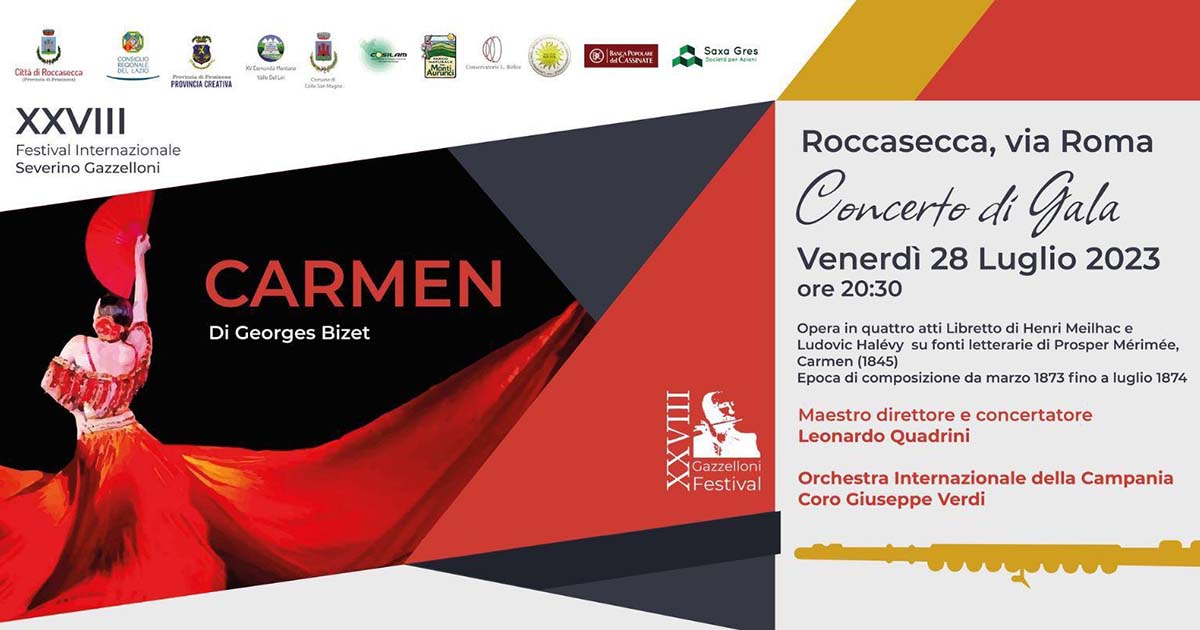 Roccasecca: al via il XXVIII Festival Internazionale Severino Gazzelloni con un Concerto di Gala all'insegna dell’Opera Severino Gazzelloni