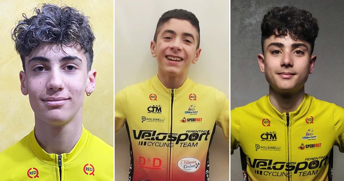 Velosport Ferentino: tre giovanissimi ciclisti al Campionato Italiano Esordieni e Allievi su Strada Velosport Ferentino