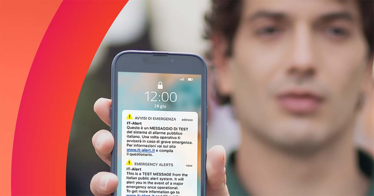IT-Alert: Giovedì alle 12 messaggio di prova per i cittadini del Lazio IT ALERT