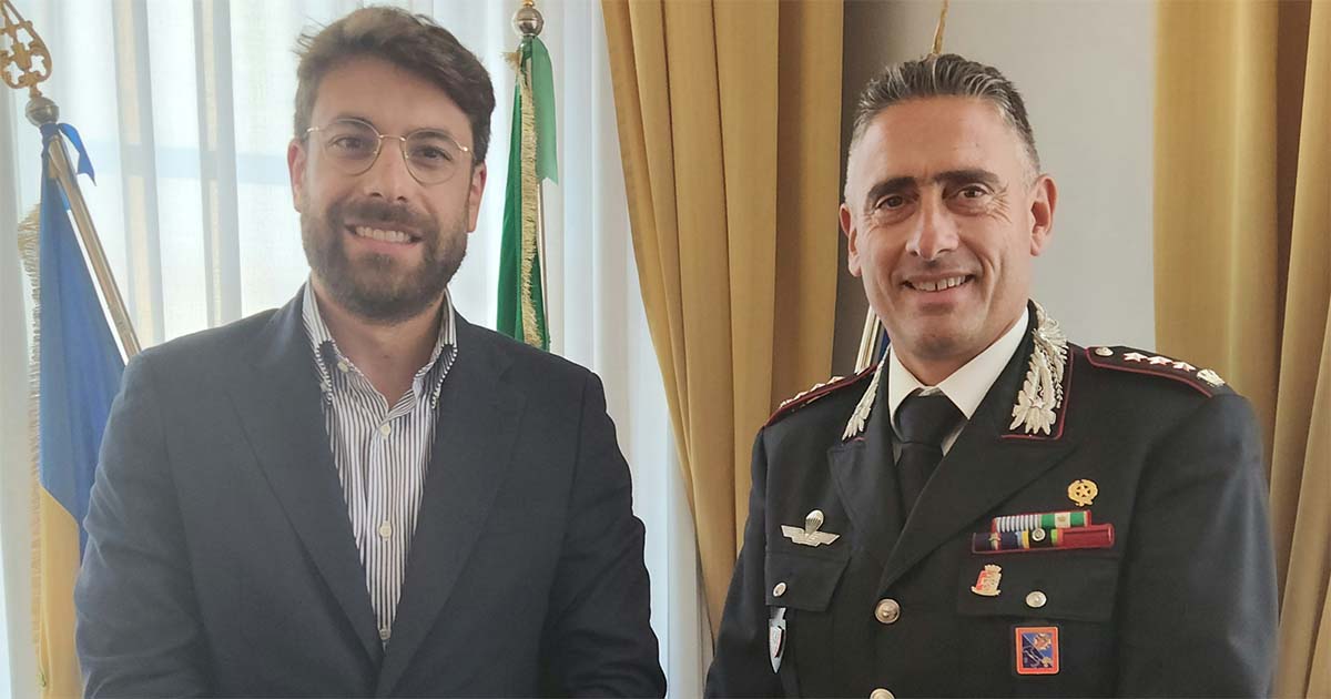 Frosinone: il presidente della Provincia, Luca Di Stefano, riceve il nuovo Comandante dei Carabinieri, Col. Gabriele Mattioli Provincia Carabinieri