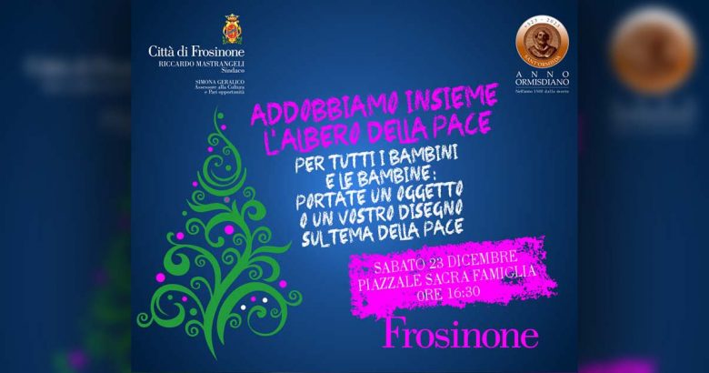 Frosinone, nel cuore del quartiere Scalo, un albero per la pace CONCEPT NATALE ALBERO DELLA PACE x copia