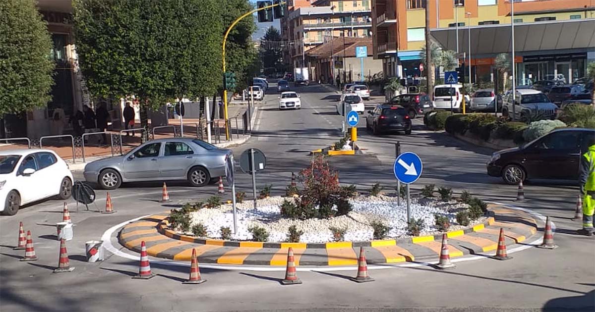 Frosinone, De Matthaeis: concluso il restyling della rotatoria jpg