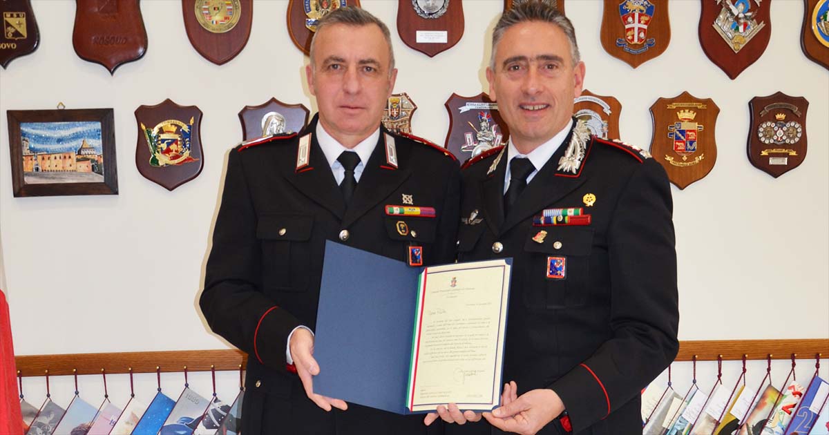 Carabinieri: l'Appuntato Scelto Qualifica Speciale, Paolo Rocchi, lascia la benemerita jpg