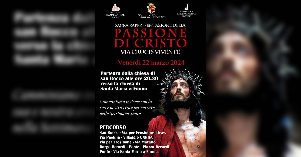 Passione di Cristo: questa sera a Ceccano la Via Crucis Vivente passione marzo copia