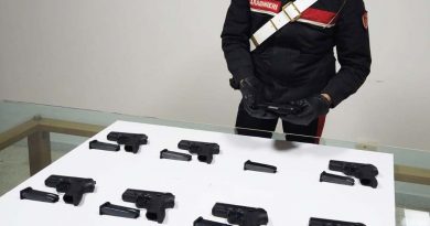 8 pistole nuove nel trolley rosa, 37enne arrestato dai Carabinieri appena uscito dal treno jpg