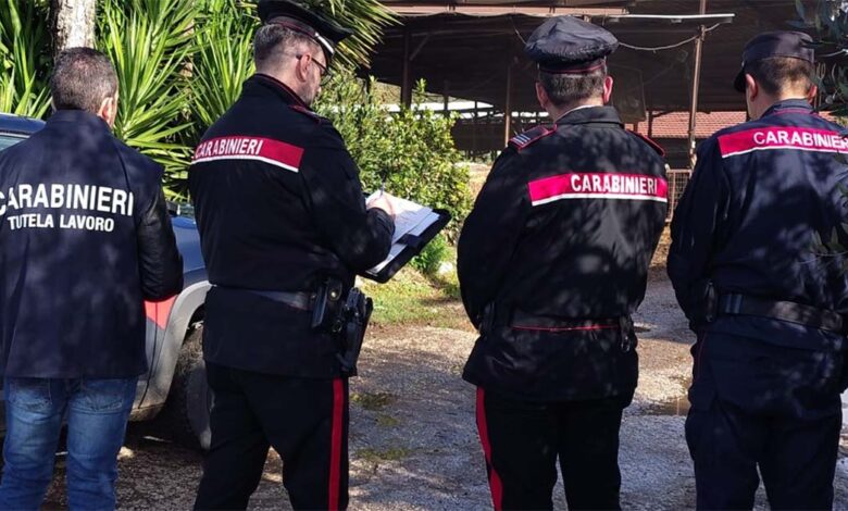 Carabinieri tutela lavoro