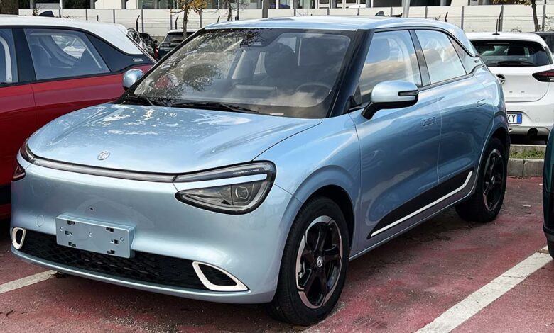 Dongfeng Box, vista anteriore e lato conducente.