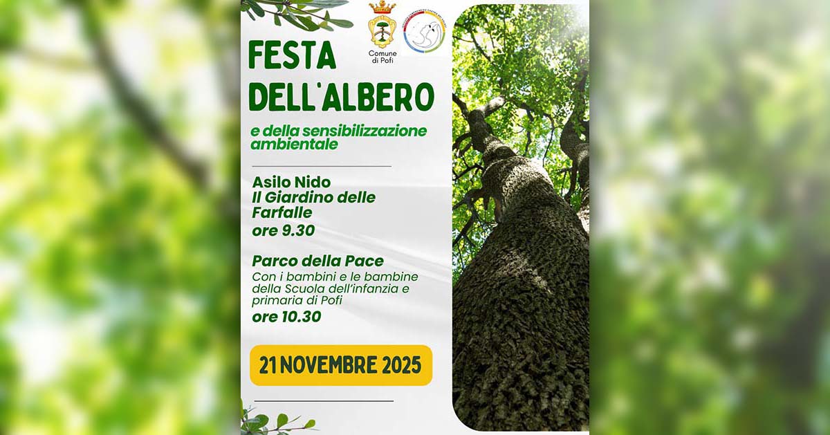 Locandina Festa dell’albero a Pofi