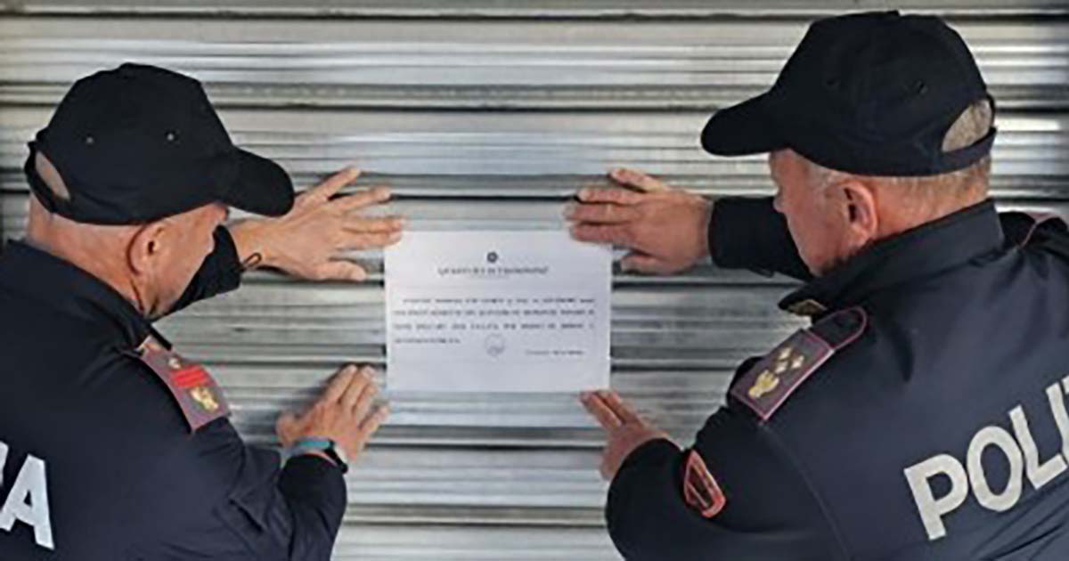 Polizia di Stato Frosinone sospende la licenza di un bar a Veroli