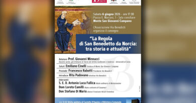 Monte San Giovanni Campano, convegno sulla Regola di San Benedetto tra storia, diritto e attualità
