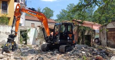 Frosinone, Parco delle Terme Romane: demolite le vecchie strutture in via San Giuseppe