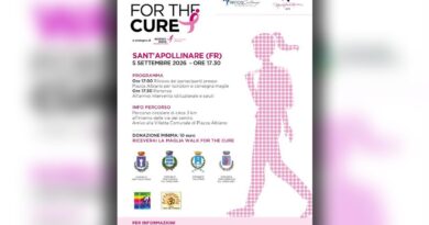 Sant’Apollinare, la Walk for the Cure riparte dal Cassinate: il 5 settembre tre chilometri per sostenere la prevenzione