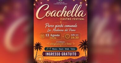 Castro dei Volsci, il 13 agosto arriva “Coachella – Castro Festival 2026”